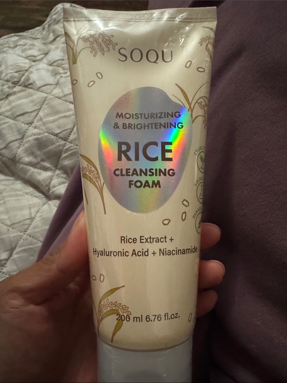 Moisturizing & Brightening Rice Cleansing Foam — Cream